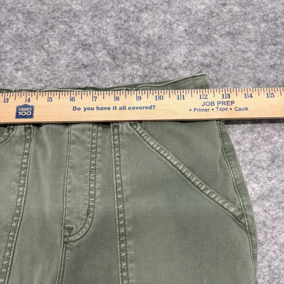 SPANX Stretch Twill Ankle Cargo Pants Pull On Army Green Slimming Women’s M - Picture 13 of 16